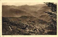 VINTAGE POSTCARD Road of the Pyrenees laces of the Collar of the dimension of Aure