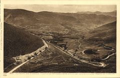 VINTAGE POSTCARD Road of the Pyrenees Laces of Peyresourde of the dimension of Luchon Valley of Larboust