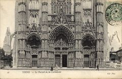 CPA Tours Portail de la cathedrale