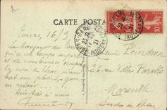 CPA Tours Le palais de justice l'hotel de ville et la place