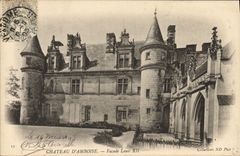 VINTAGE POSTCARD Castle of Amboise Frontage Louis XII
