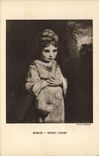 Retrato de Reynolds de la POSTAL de la VENDIMIA del niño