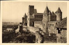 CPA Cite de Carcassonne Le chateau Comtal