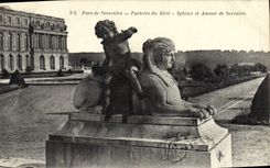 Parque de la POSTAL de la VENDIMIA de piso de Versalles de la esfinge y del amor del sur de Sarrazin