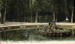 POSTAL Versalles de la VENDIMIA el lavabo del parque de Saturno