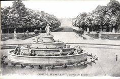 Parque de la POSTAL de la VENDIMIA de lavabo de Versalles de Latone