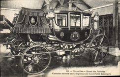 POSTAL Versalles Musee de la VENDIMIA de los ajustes de los coches con el cuerpo que es utilizado para las recepciones de los sovereigns extranjeros