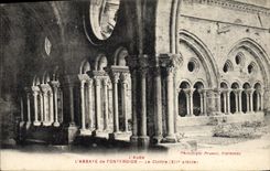 VINTAGE POSTCARD the abbey of Fontfroide the cloister