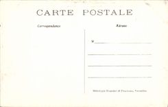 VINTAGE POSTCARD Park of the castle of Chantilly the bridge of love