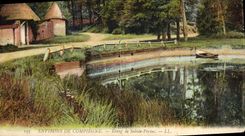 Alrededores de la POSTAL de la VENDIMIA de la charca de Compiegne Sainte de Perine