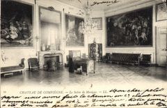 Castillo de la POSTAL de la VENDIMIA de Compiegne la sala de estar de la música
