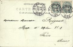 Castillo de la POSTAL de la VENDIMIA de Compiegne la sala de estar de la música