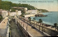 CPA Nice Vue generale du chateau et des terrasses
