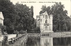 Alrededores de la POSTAL de la VENDIMIA del castillo de Chantilly de la reina blanca