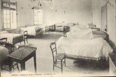VINTAGE POSTCARD Angers Institution of Miss Poineau a dormitory
