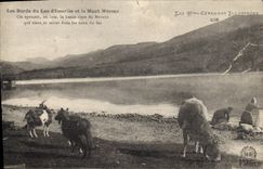 VINTAGE POSTCARD edges of the Lake Issarles and the Mezenc Mount