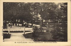 VINTAGE POSTCARD Valleys les Bains Park of Intermittent the new gardens