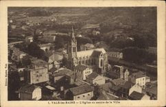 VINTAGE POSTCARD Valleys les Bains the church in the center of the city