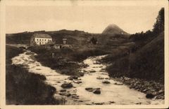 VINTAGE POSTCARD the area of the Cevennes the Loire in Gerbier of the Snap rings