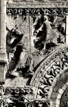 MODERN CARD Angouleme Cathedral St Pierre Detail of the frontage angels showing Christ in Majesty