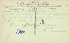 VINTAGE POSTCARD Caen the church Holy Jean and the Leaning Tower