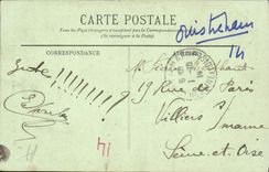 VINTAGE POSTCARD Ouistreham the gate of the church