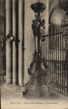 VINTAGE POSTCARD Caen Church Etienne Saint the standard lamp