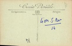 VINTAGE POSTCARD Lion sur Mer the church