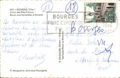 POSTAL MODERNA jardín de Bourges del lavabo cercano de Fichaux a la barra del nymphea y del refresco