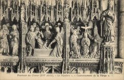 CPA Cathedrale de Chartres Pourtour du choeur Couronnement de la Vierge Le sepulcre