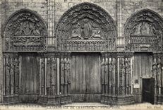 Catedral de la POSTAL de la VENDIMIA de la puerta real de Chartres
