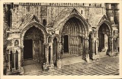 Catedral de la POSTAL de la VENDIMIA de la puerta norteña de Chartres