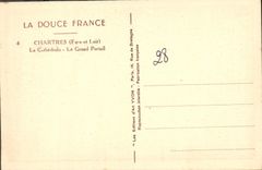 Catedral de la POSTAL de la VENDIMIA de Chartres la puerta grande