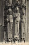 CPA Cathedrale de Chartres Detail du Portail Royal