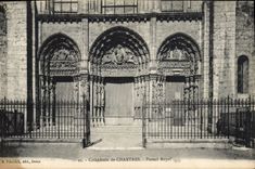 Catedral de la POSTAL de la VENDIMIA de la puerta de Chartres Roayl