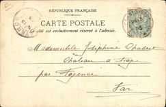 VINTAGE POSTCARD Stamps Flowers