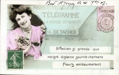CPA PTT Telegramme 