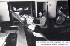 CPM Metiers des PTT le centre de tri paquets de Pantin Redressage avant l'indexation