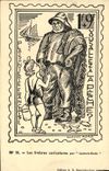 CPA Les timbres caricatures par Ludovic Rodo Pecheur Peche