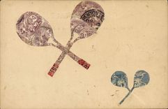 VINTAGE POSTCARD Stamps Wise Sower Tennis