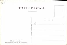 VINTAGE POSTCARD postal Plates postilion and mails Restauration Second Worsen