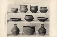 CPA Faience Faincerie Sauville 1926 Poteries merovingiennes