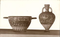 CPA Faience Faincerie Louvre Vases grecs