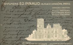 VINTAGE POSTCARD Parfurmerie Parfum Pinaud Places Vendome Paris Pavillon of Spain World Fair Paris 1900