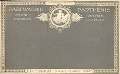 VINTAGE POSTCARD Parfurmerie Parthemis Pinaud Places Vendome Paris Parfum