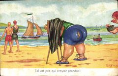 CPA Photographie Femme forte
