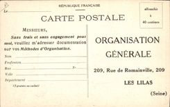 CPA Photographie Organisation generale Rue de Romainville Les Lilas