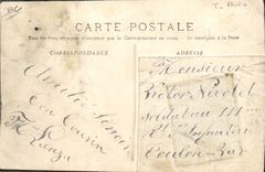 Fotografía interior de Marsella de la POSTAL de la VENDIMIA de los barcos del puerto viejo