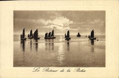 CPA Bateau de peche Le retour de la peche 