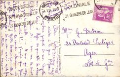 VINTAGE POSTCARD Boat of Bordeaux sin roads and the boats cod-fishing boats